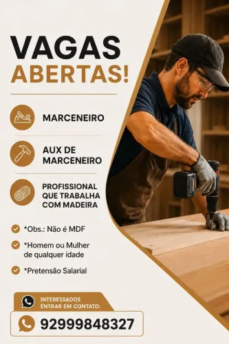 Vagas Abertas para Marceneiro