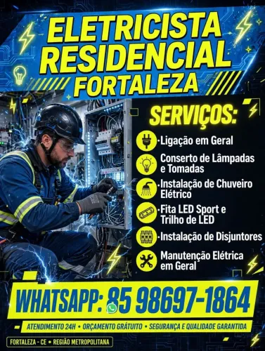 Eletricista energia funcionando