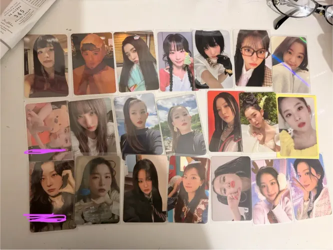 photocards red velvet seulgi, irene, yeri