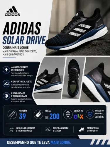 Adidas Solar Drive super conservado Nº 39