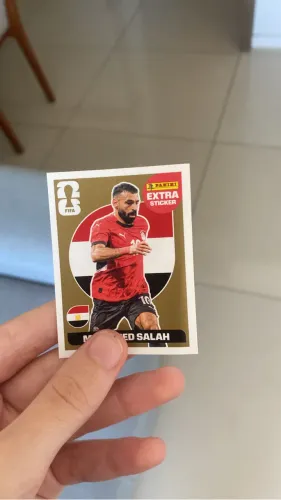 extra sticker mohamed salah gold
