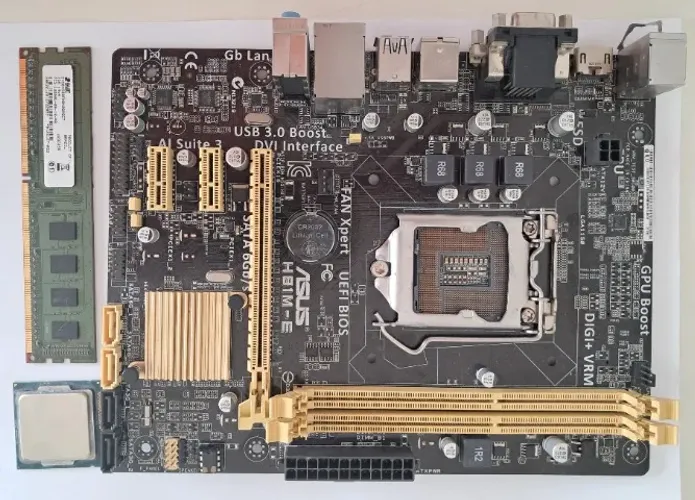 Placa mãe ASUS H81M-E LGA1150 + Intel Celeron G1820 + 2GB DDR3 - Leia descrição