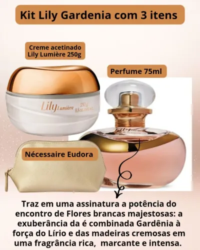 Kit Lily Gardenia O Boticário- feminino com 3 itens