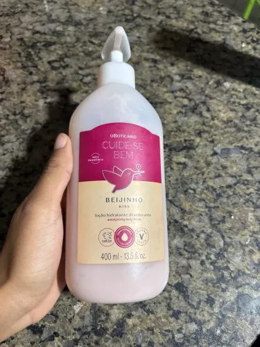 Loção Desodorante Hidratante Corporal Cuide-se Bem Beijinho 400ml - O Boticário