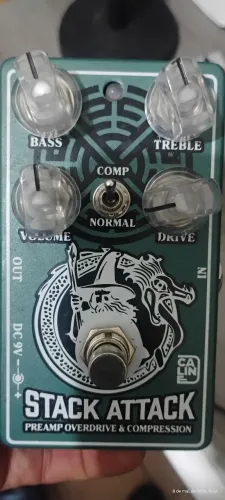 Pedal de guitarra compressor overdrive