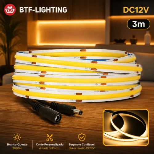 NOVA! 3 Metros de Fita LED FCOB BTF-LIGHTING