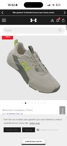 Tênis Crossfit under armour