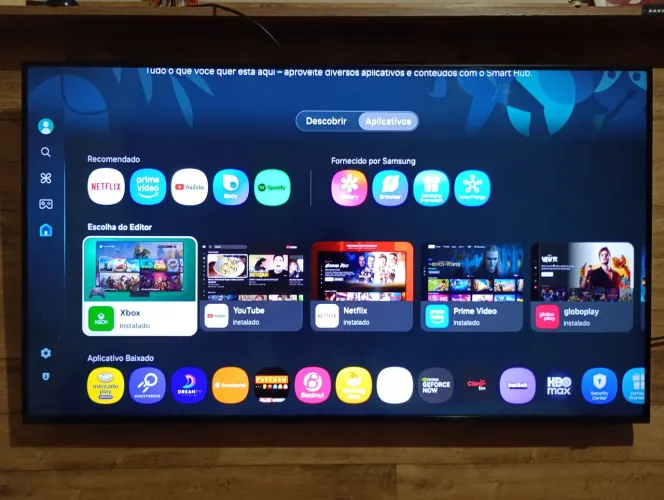 Samsung última geração 50 polegadas 4k com Xbox integrado,Alexia controle com comando de v