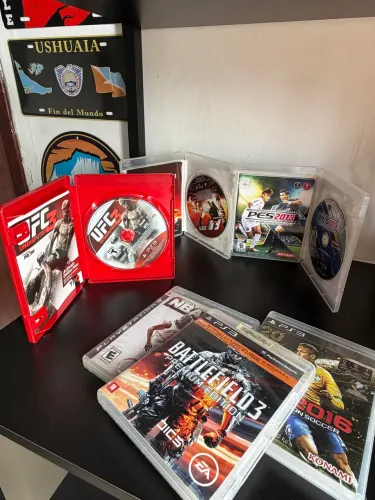 Lote 6 Jogos Originais PS3 - PES 2016, UFC 3, Battlefield 3 e mais