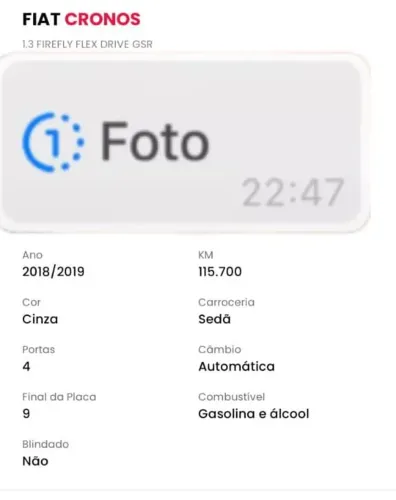 Fiat Cronos 1.3 8V Flex 2019