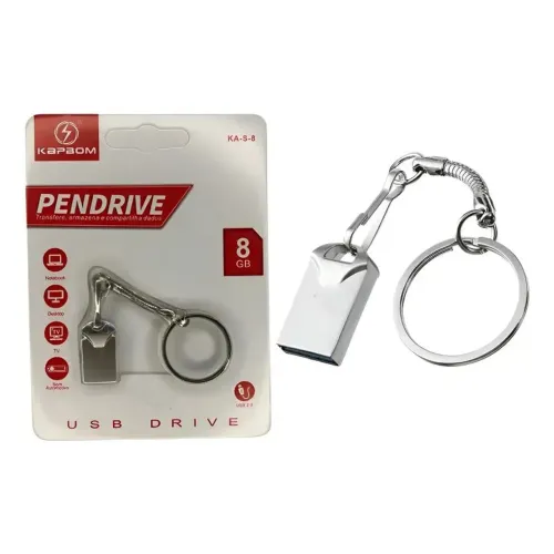 Pen drive 8GB formato chaveiro 