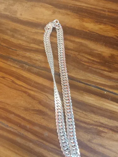 Corrente de prata L duplo (grumet) 17MM