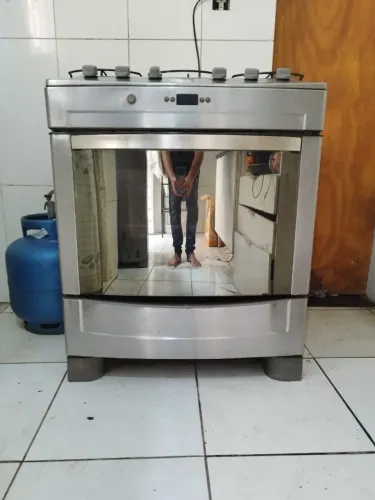Fogão Brastemp Inox 5 bocas Espelhado