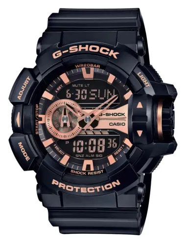 Relógio Casio G-shock Preto e dourado. Completo. Caixa e manual