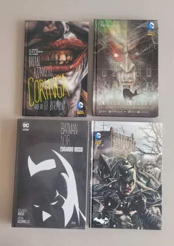 HQs Batman Noir, Batman Noel, Asilo Arkham e Coringa (preços individuais na descrição)