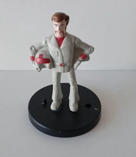 BONECO MINIATURA TOY STORY 4 DUKE CABOOM KABOOM COLADO NA BASE ORIGINAL DISNEY PIXAR