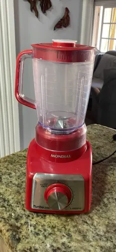 Liquidificador mondial turbo inox l-1000 vermelho