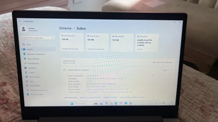 Lenovo Ideapad S145 i3 | RAM 12GB | Windows 11 | SSD 240 GB | Pronto pra uso |