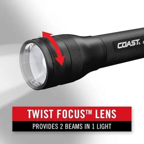Lanterna Coast LED G55 de 750 lúmens, pilhas incluídas (recarregáveis)