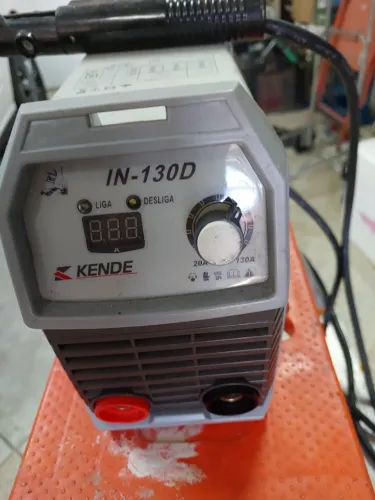 Maquina de Solda Kende Bivolt 110/220v Digital IN 130D + Mascara de Solda - Zona Norte SP