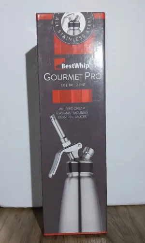 Garrafa para Chantilly Gourmet Pro Inox 1l Best Whip