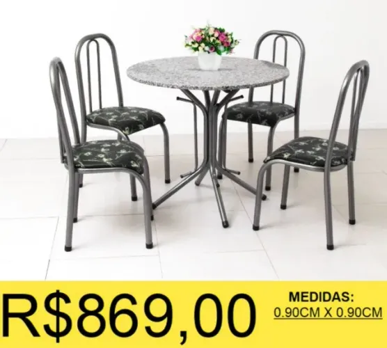CONJUNTO DE MESA GRANITO A PRONTA-ENTREGA