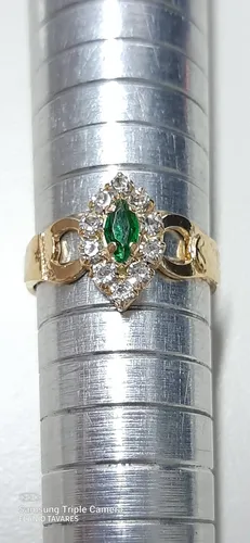 Anel de formatura banhado a ouro fisioterapia feminino novo
