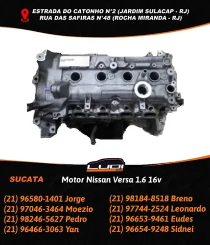 Motor Nissan Versa 1.6 16v