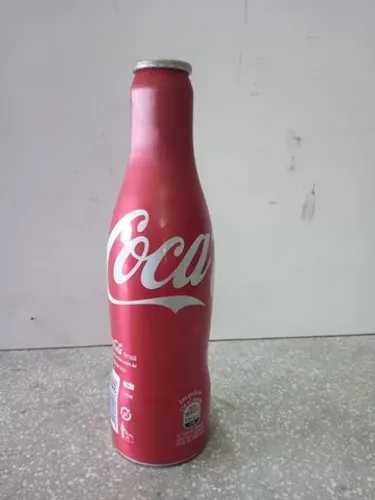Garrafa antiga Cola Cola em alumínio VAZIA