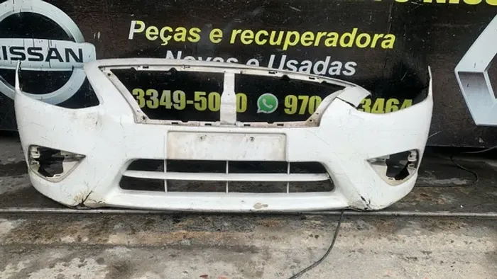 Parachoque Dianteiro Nissan Versa 2018 Branco (Recuperado)