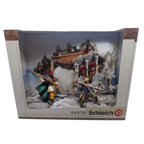 Schleich-2 Guerreiros Armados P/elefante 42079 Altura 9 cm Largura 4 cm Profundidade: 4 cm