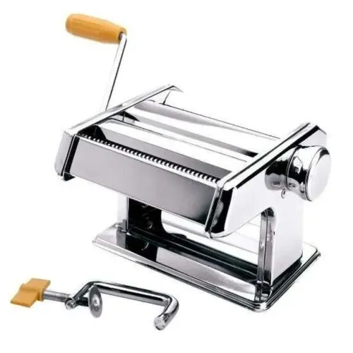 Maquina De Macarrão Massa Lasanha Cilindro Aço Inox Manual Delicioso