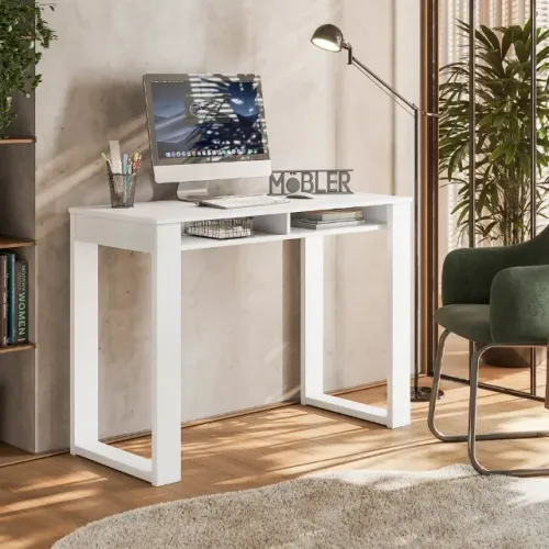 Escrivaninha Office Move Branco Até 12x S/ Juros - Frete Grátis 