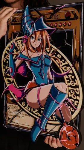 Quadros MDF Mago Negro e Pequena Maga Negra - Yugioh
