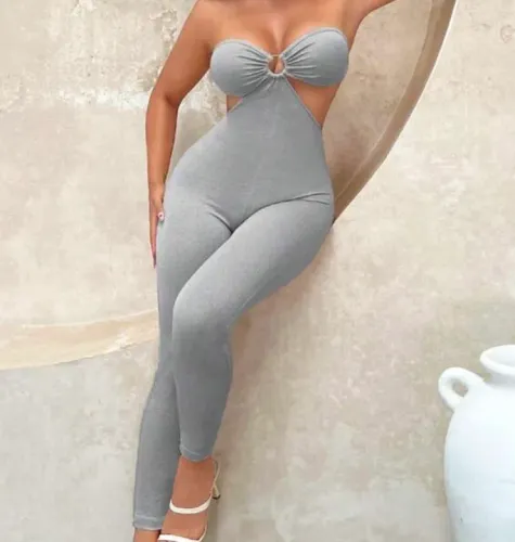 Macacão Cinza longo - 