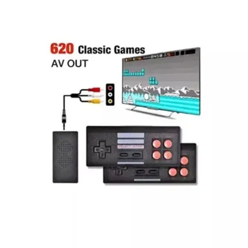 Vídeo game 620 jogos com 2 joystick sem fio