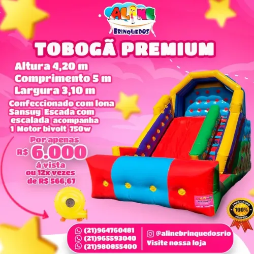 tobogã Premium compre direto da fábrica 