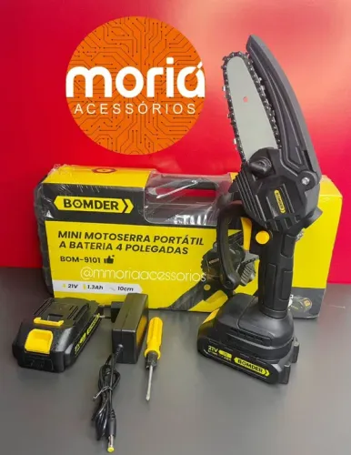 Moto Serra Eletrica Portátil 1500w Recarregável com 2Bateria Com Maleta<br>