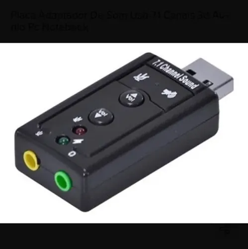Adaptador de Som Usb 7.1 Canais 3d Audio Pc Notebook
