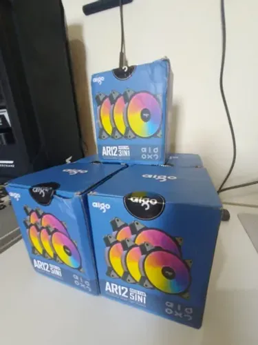 Kit 5 Cooler Fan Led RGB 120mm com Controladora