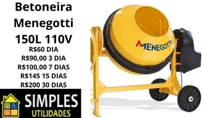 Betoneira 150L locação