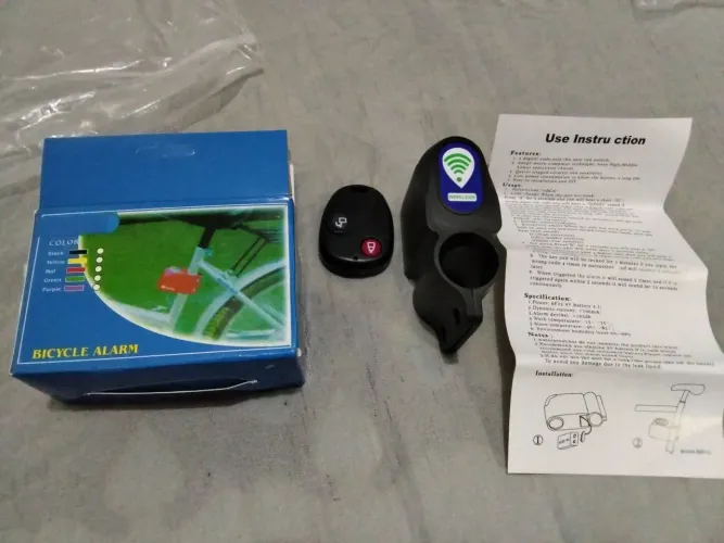 Alarme para bicicleta acionamento controle