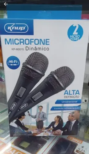 Kit 2 Microfone com Fio 