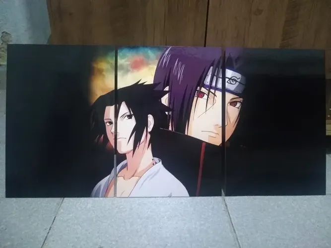 Quadro Mosaico Sasuke e Itachi