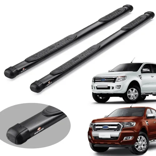 Estribo Tubolar preto Ranger cabine dupla 2013 a 2023