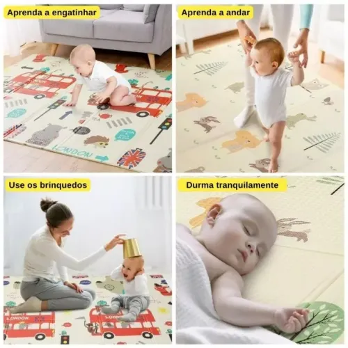 (NOVO) Tapete Infantil Tatame 1,77m x 1,22m (Várias estampas)