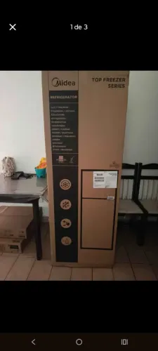 Geladeira Midea lacrada 347 litros inox