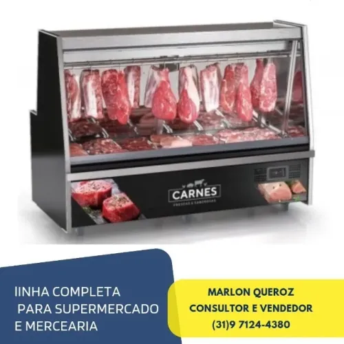 Balcão de carnes 2m Preto Gelopar