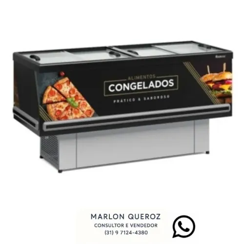 Ilha para Congelados Gelopar 2M Vidro Reto