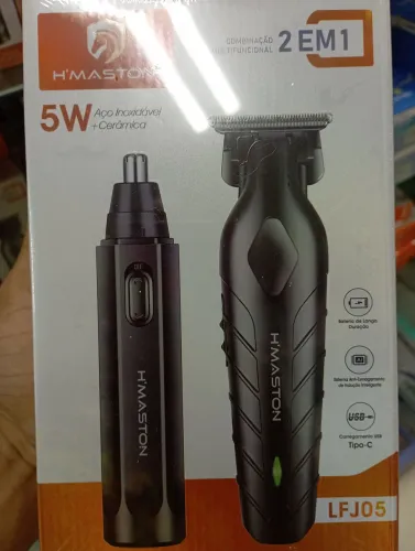 Máquina de cortar cabelo e aparador de pelos H'MASTON 2 em 1